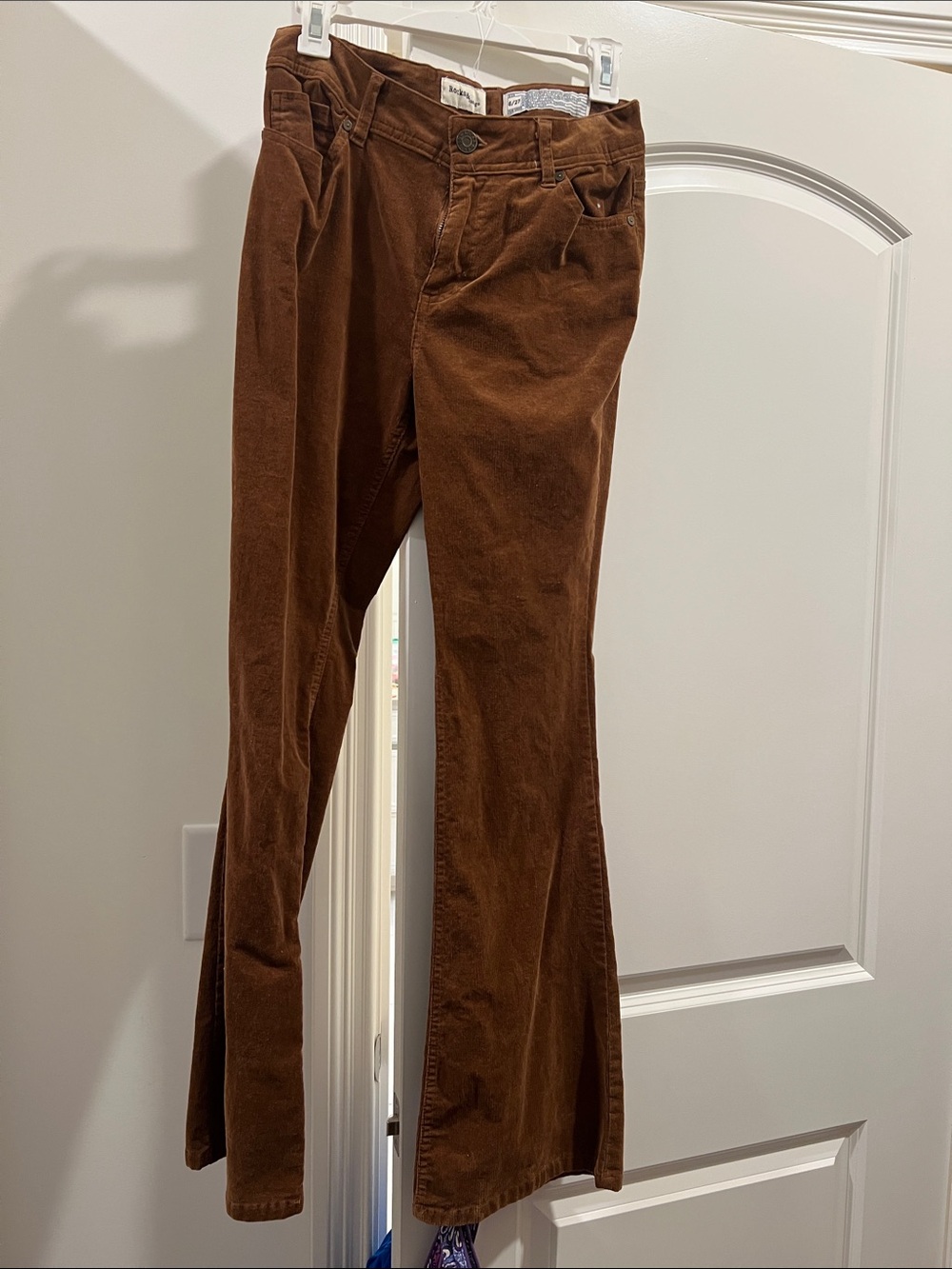 Corduroy Flare Pants in Deep Brown